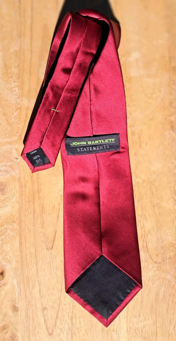 John Bartlett Statements Ruby Red 100% Silk Men’s… - image 5