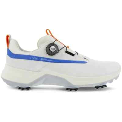 NEW MENS ECCO BIOM G5 BOA GORE-TEX Golf Shoes, Size 7-7.5 (EU 41), WHITE/BLUE