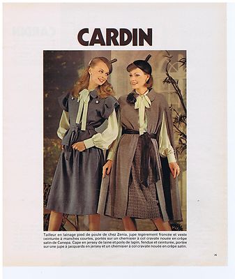 PUBLICITE ADVERTISING 104 PIERRE CARDIN Haute couture