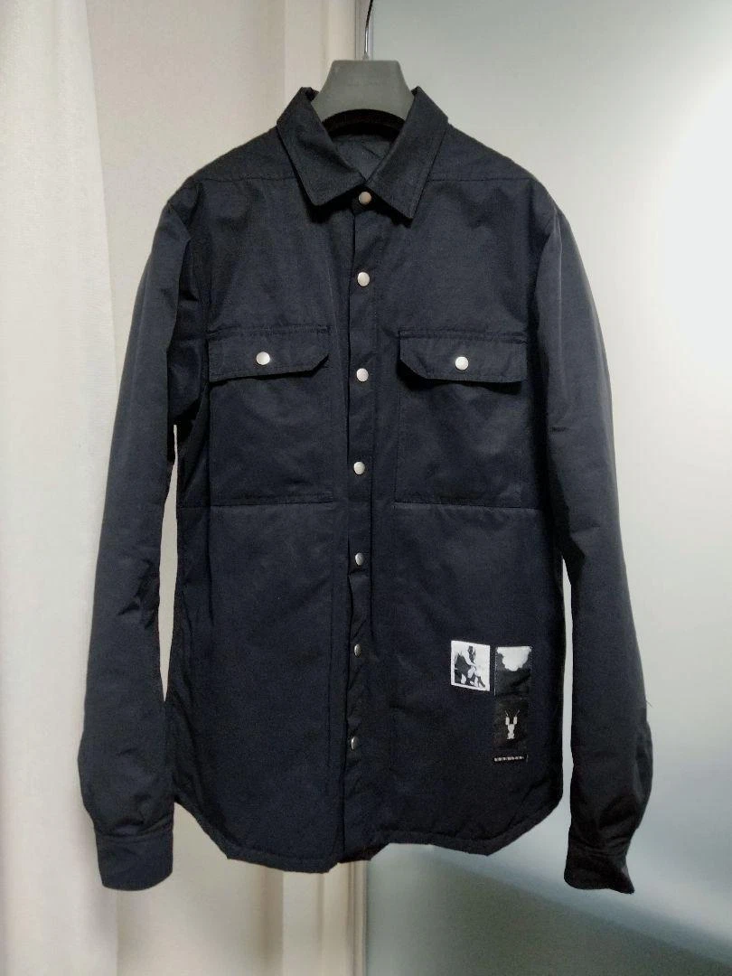 Rick Owens DRKSHDW Outer Shirt Jacket Blouson Men US M Black Batting From Japan