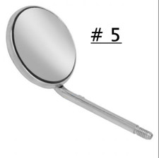 50 Pcs Dental Orthodontic Stainless Steel Mouth Mirror Glass Reflector 5# 24mm