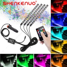4 Led Light Strip For Cars Inside Car Lighting Interior Glow Color Music Control