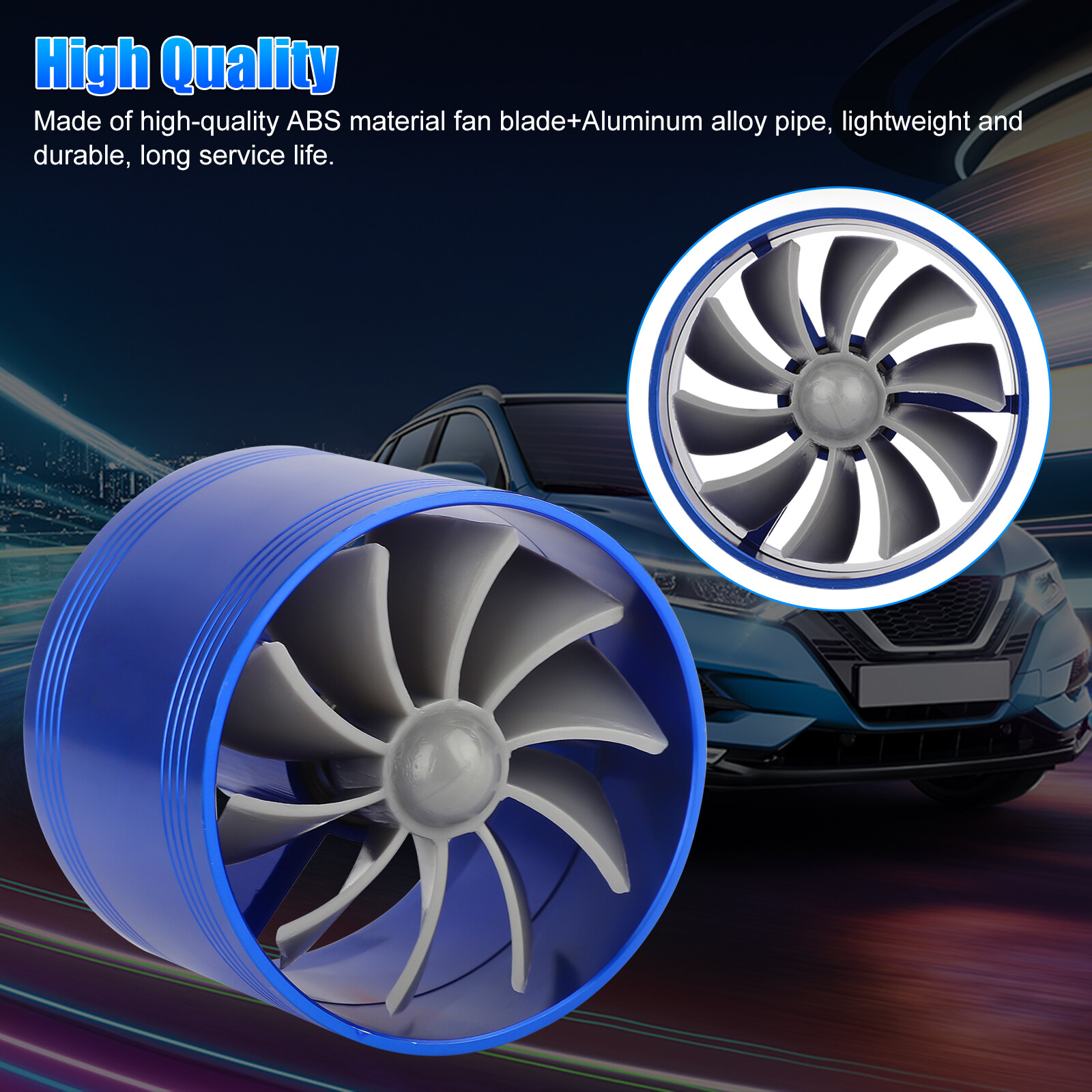 Intake Turbine Turbonator Intake Dual Propeller Fan - Fuel Saver - Foto 10