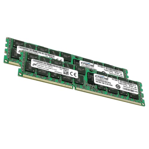 Crucial 32GB(2x16GB) KIT 1866MHz DDR3 RDIMM RAM 2RX4 1.5V ECC REG Server Memory - Picture 3 of 5