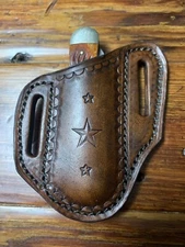 Leather Knife Sheath (ONLY) Pancake Style fits Case Trapper