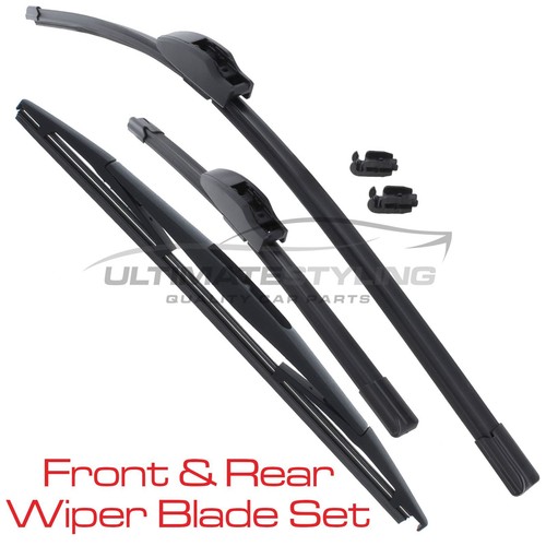 Front & Rear Windscreen Wiper Blades Set Fits Nissan Note E11 2006-2014 - Picture 1 of 5