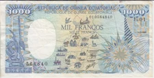 Equatorial Guinea  P.21 1,000 1.000 1000  Francs 1.01.1985, F We Combine 2001