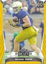 Michael Mayer 2023 Leaf Draft Gold #62 Notre Dame Fighting Irish