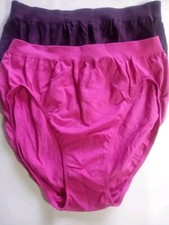 2 BALI Vintage Hi-Leg 2nd Skin Stretch Bikini Briefs Panties Med. 28" to 32"