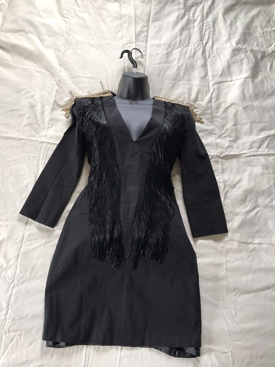 elisabetta franchi red and blue fringe dress Elisabetta Franchi - 2016-2017