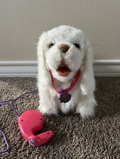 Furreal Friends GoGo My Walking Puppy White Plush Dog 2009 Leash Control