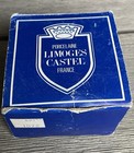 ￼ Porcelain Limoges Miniature Cobalt Blue Tea Cup,Saucer , 22 Carat Gold Trim. — photo 1