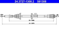 ATE Bremsseil Seilzug Feststellbremse 24.3727-1308.2 FüR Volvo S70 V70 850 855 1