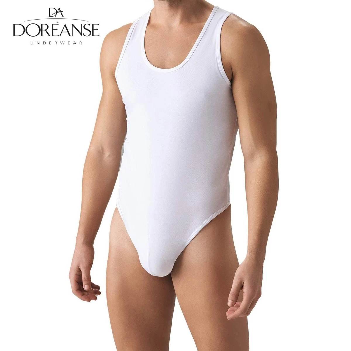 Body a fascia senza cuciture con perizoma bianco