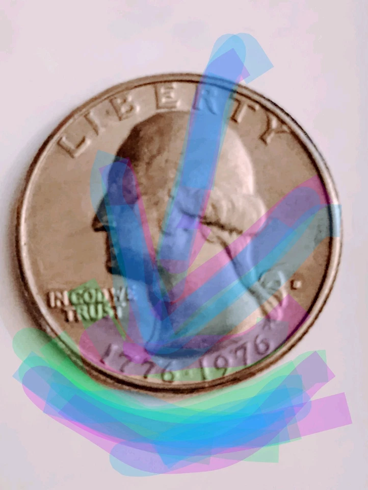 This Bicentennial Quarter Is Stamped Together.00265" Off Center. Major Era - Image 2 of 4