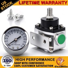 Adjustable Fuel Pressure Regulator With Gauge 4.5-9 Psi 38 Npt Return Style