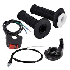 7/8" 22mm Twist Throttle Accelerator Handle Grips and Cable 51" Set With ON/O...