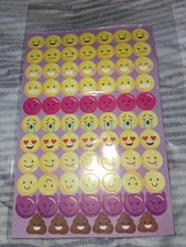 Cute Emoji  Sticker Sheet Journal Scrapbook 
