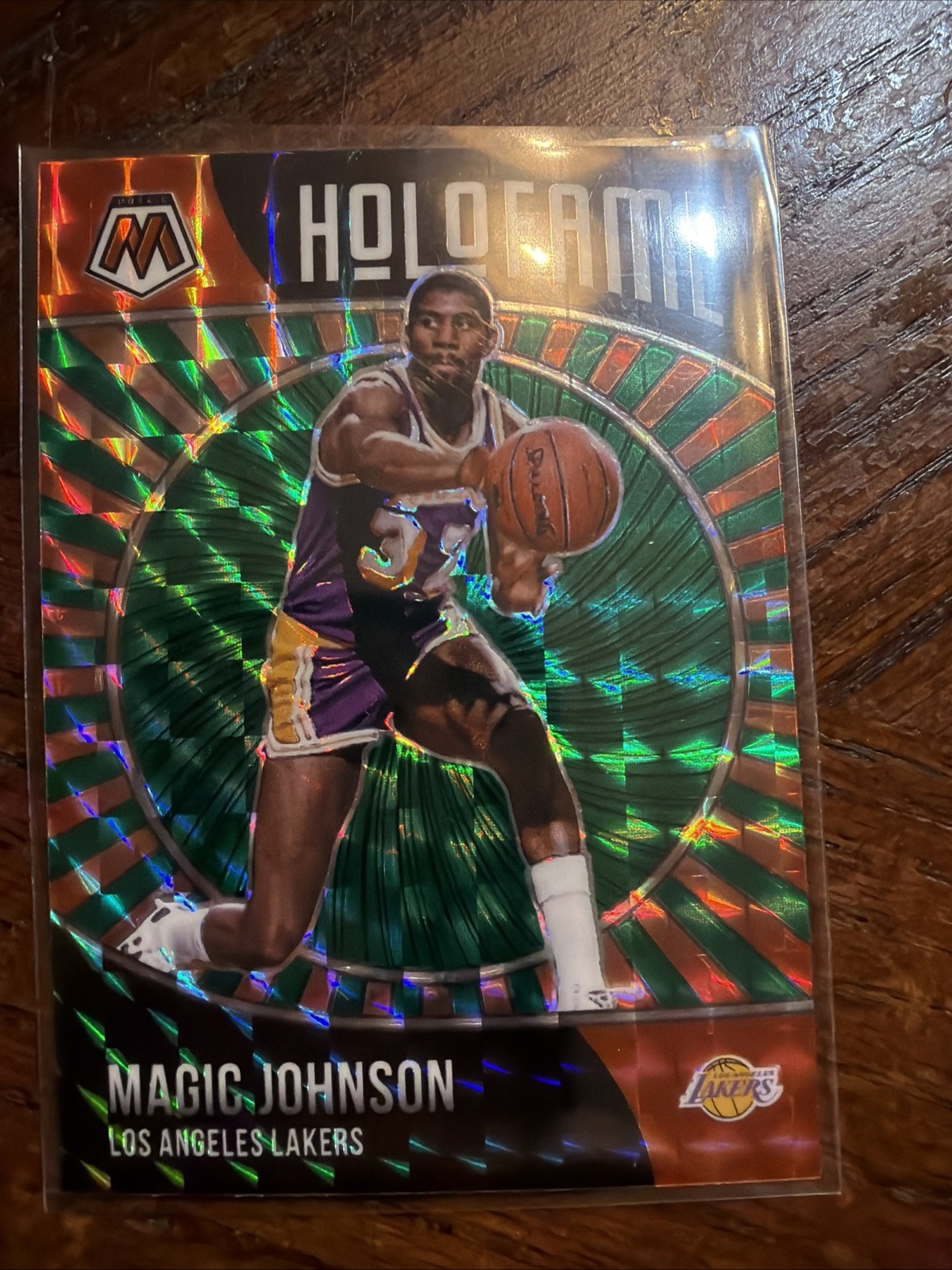 Magic Johnson - 2020-21 Panini Mosaic - #11 HoloFame Mosaic Green Basketball JK