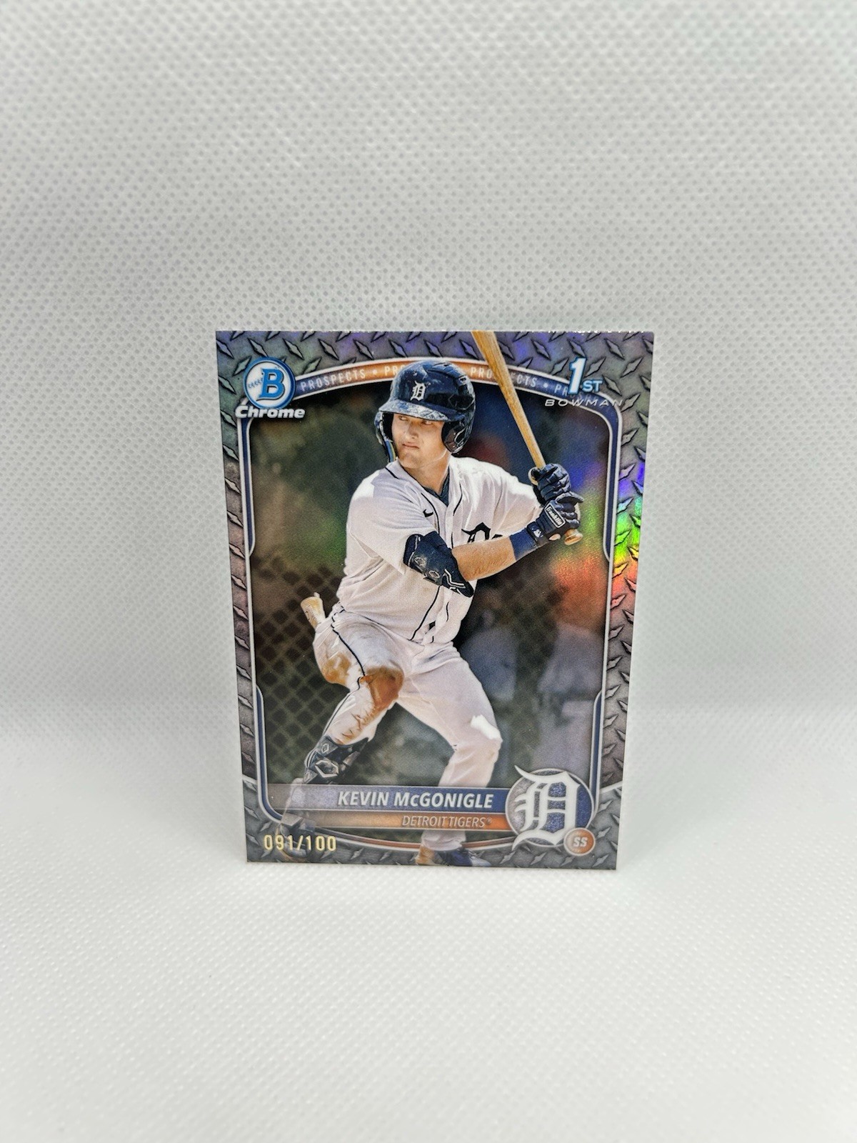 2025 Bowman Chrome Prospect 1st Kevin McGonigle Steel Metal /100 RC