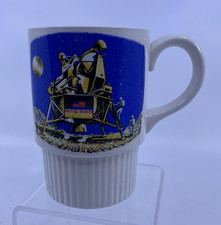 Vintage Apollo 11 Moon Landing Mug 1969 England NASA Space Cup Crazing