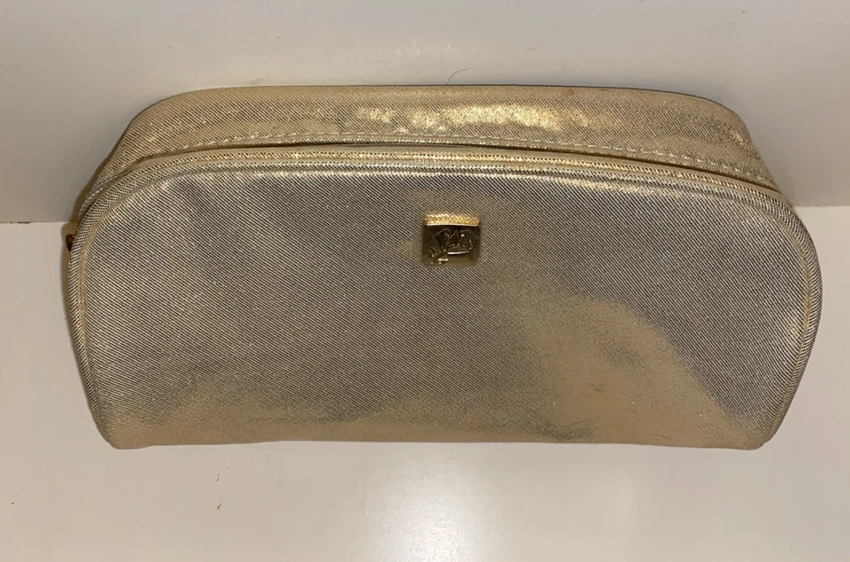 Bolso de Viaje Lancome Dorado Cojo Rosa Brillante Maquillaje Cartera Bolso sin asas Cremallera Mediana Foto 2 de 4