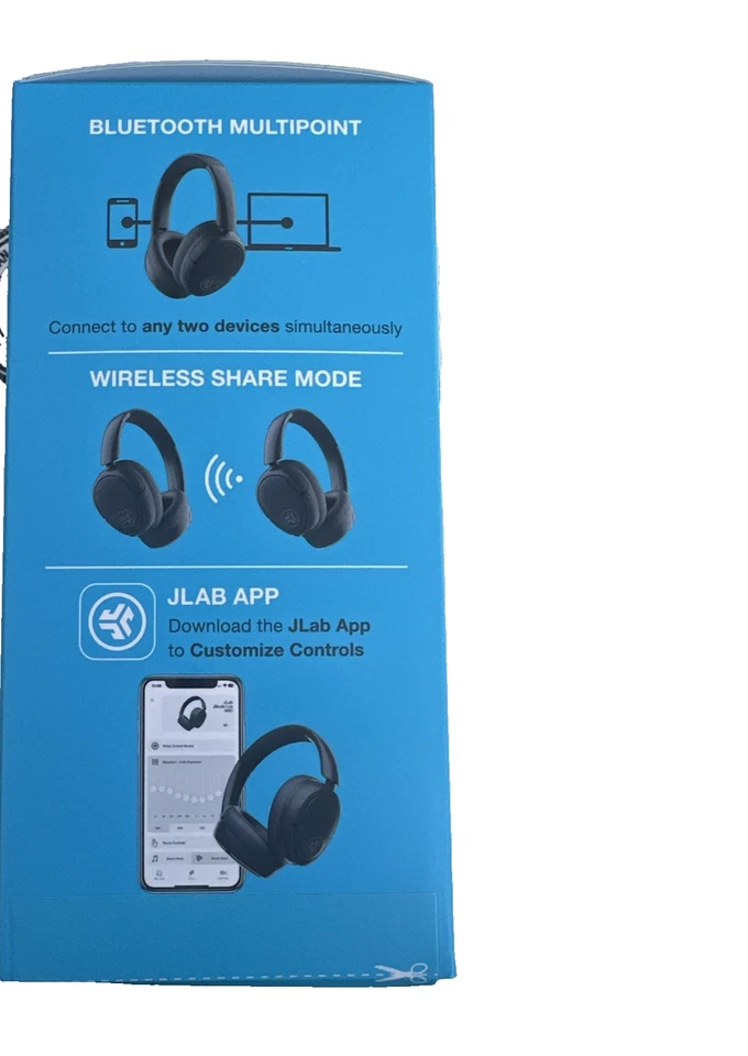 New JLab JBuds Lux Smart ANC App Bluetooth USB-C Wireless Headphones Over Ear - Image 2 of 4
