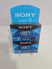 Sony VHS-C PREMIUM Camcorder Tapes Videocassette 2 Pack BRAND NEW SEALED U14