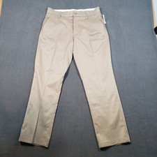 Amazon Essentials Dress Pants Mens 31x29 Khaki Flat Front Stretch