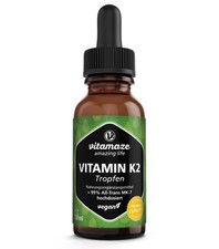 Vitamin K2 Tropfen hochdosiert & vegan 200 mcg 50 ml (1er Pack) …