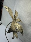 HUMMINGBIRD Unique Brass W/Marble Bottom Art VG 14.5”x 11” Free Standing VG — photo 10