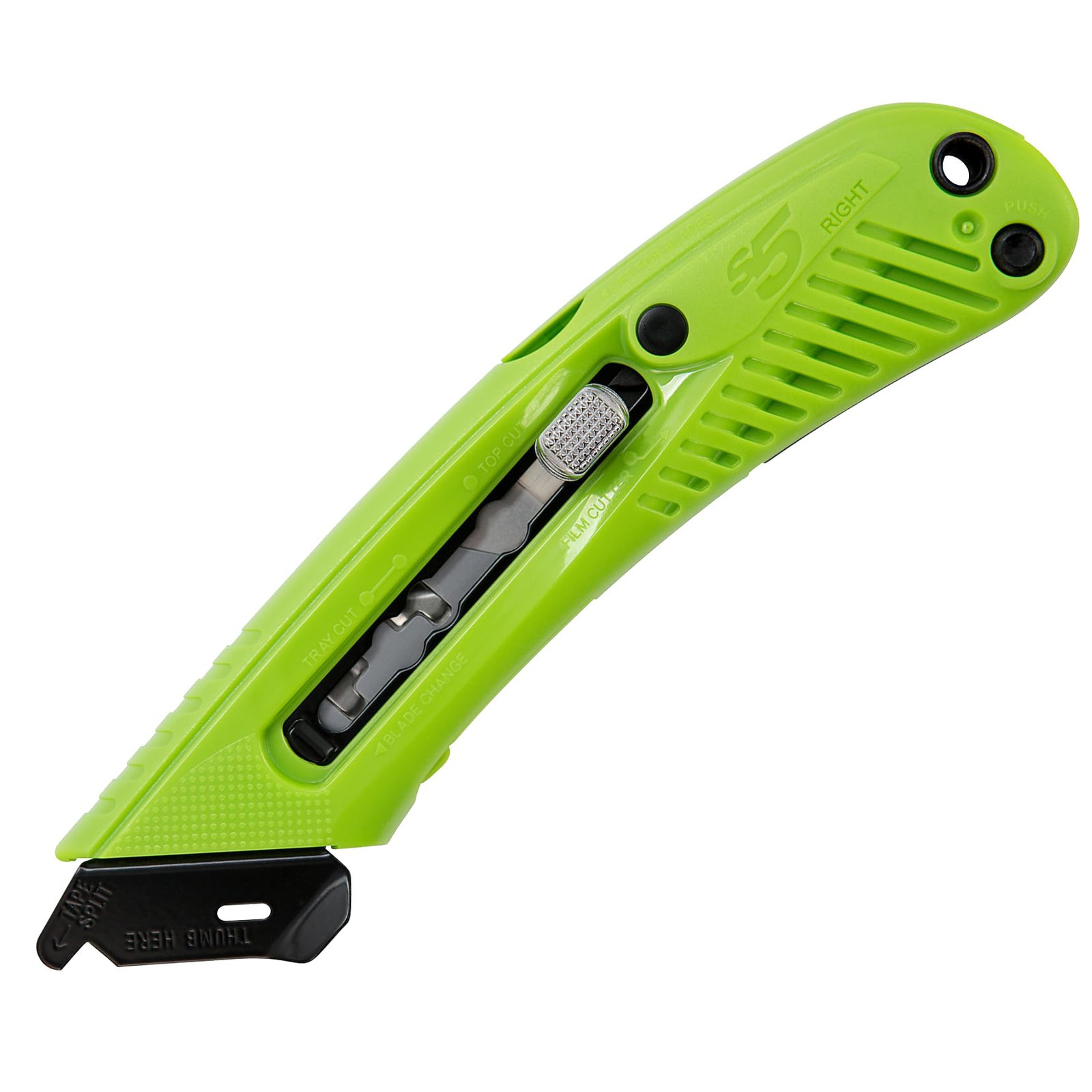 S5R Box Cutter | Heavy Duty Utility Knife, Tape Splitter, & Film Cutter | 3-P...