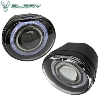 Fits 02-04 Jeep Liberty Front Bumper Fog Lights Black Housing Clear Lens Pair