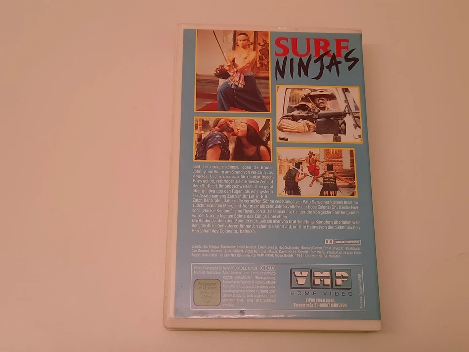 Surf Ninjas 1993 Uncut VHS German PAL VMP Video Großbox Leslie Nielsen - Bild 2 von 4
