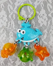 Infantino Baby Whale Fish Octopus Starfish Dangling Rattle Activity Link Toy