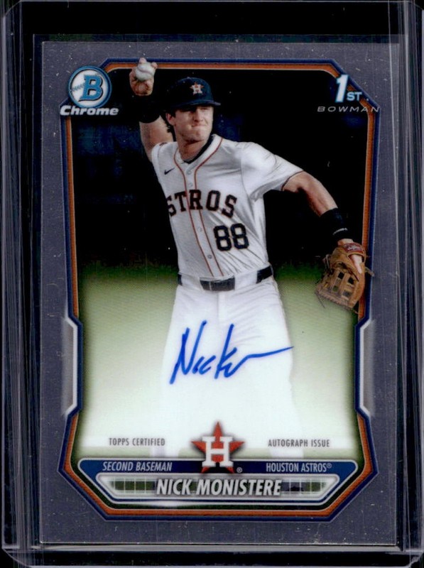 2026 Bowman Nick Monistere Chrome Auto Autograph 1st Prospect #CPA-NM Astros
