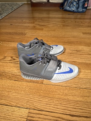 Nike Weightlifting Shoes Romaleos Men's US 10 Grey Blue 852933-001