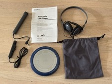 Sony D-EJ855 CD Walkman Player Portable Rechargeable Discman Blue w/ RM-MC10L