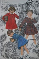 SIMPLICITY 9610 VINTAGE GIRLS CINDERELLA ROUND YOKE DRESS PATTERN SIZE 4