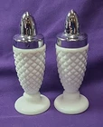 Vintage Westmoreland Hobnail Milk Glass Salt And Pepper Shakers 4.5” Tall