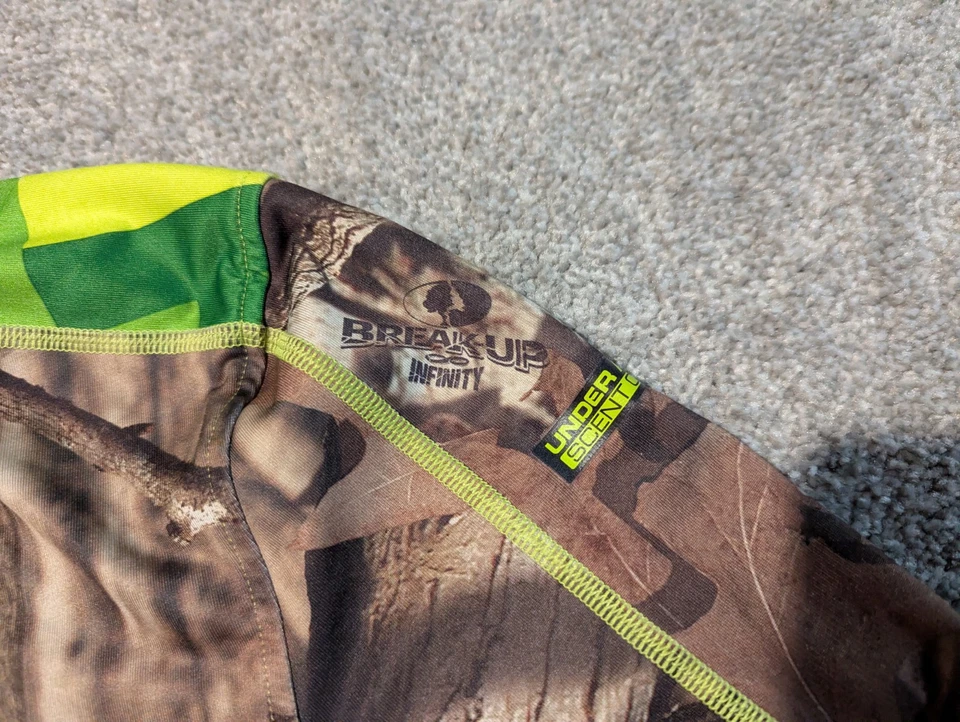 Underarmour Shirt Mens Medium Mossy Oak Break Up Infinity Camo Scent Control  - Image 3 of 4