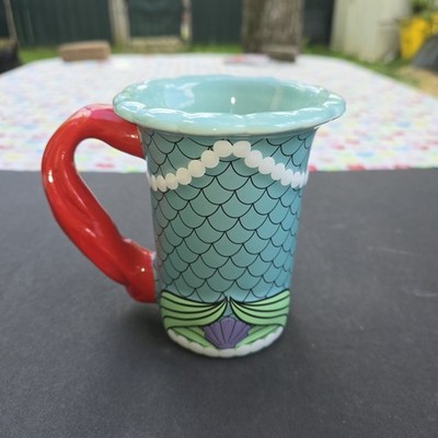 Disney Parks The Little Mermaid ARIEL Dress Mug Cup 12 oz Ariel's Hair Handle