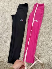 Girls Set Of 2 North Face Leggings 10/12 Medium