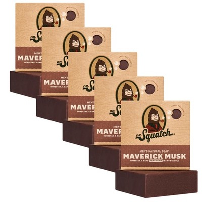 Maverick Musk Men's Bar Soap - Natural Oils, 5-Pack