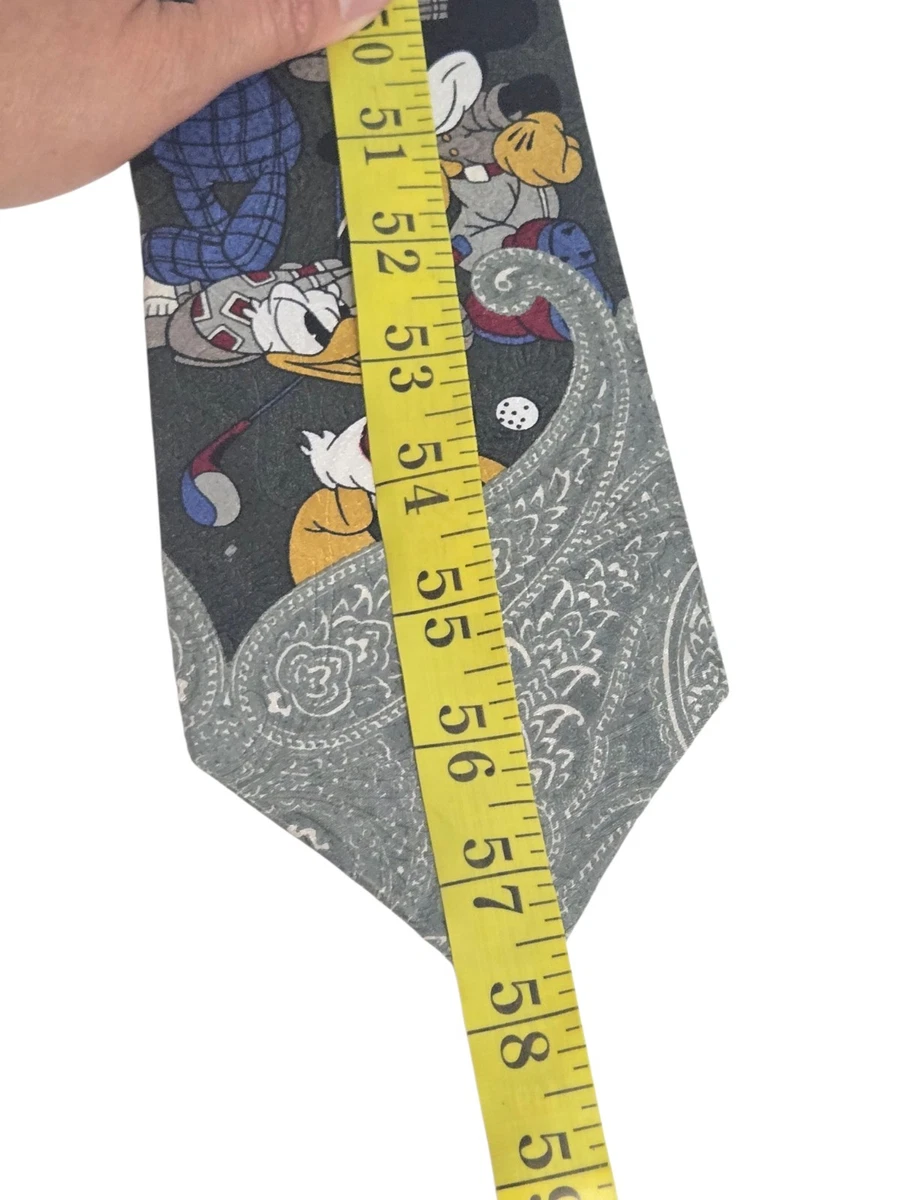 Vintage Mickey & Co. Disney Golf Silk Necktie Mickey Mouse Donald Duck