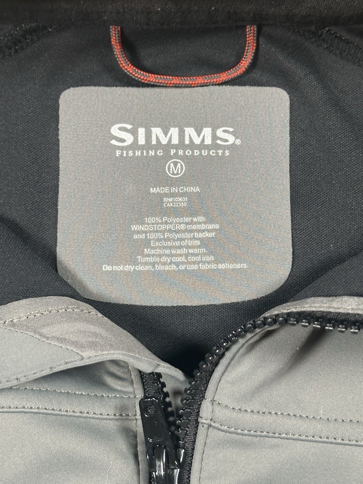 Simms Windstopper Softshell Gray Full Zip Cinch W… - image 4