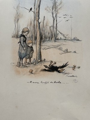 Francisque Poulbot (1879-1946) '' aura bouffé du boche... '' Lithographie 197/400