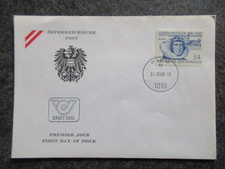 AUTRICHE timbre lettre FDC 1er jour WEGENER en 1980 lot MS80