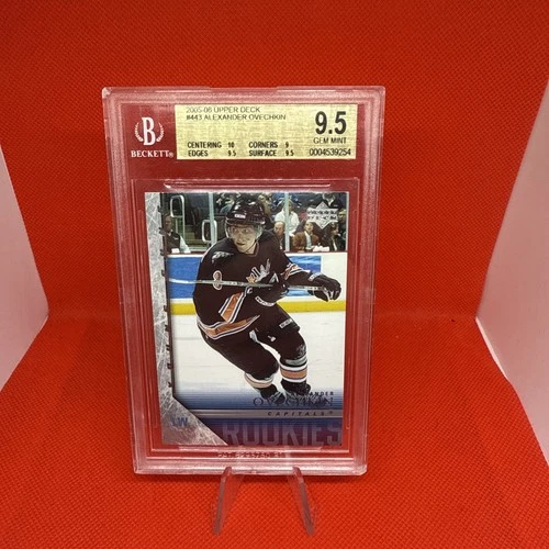 2005 UPPER DECK #443 ALEXANDER OVECHKIN YOUNG GUNS RC ROOKIE BGS 9.5