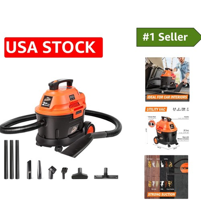 #ad Powerful 2 Peak HP Portable Wet Dry Utility Vac Great for Indoor Outdoor $151.99